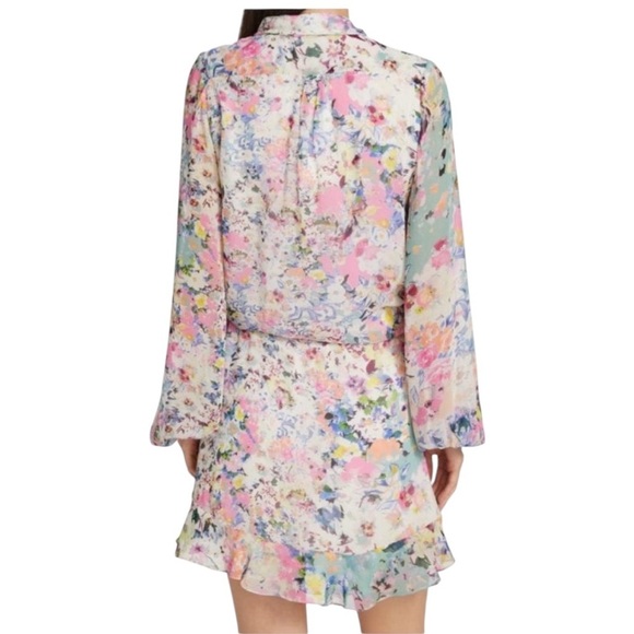 ROCOCO SAND Floral Print Wrap Mini Dress Size XS - Picture 3 of 13